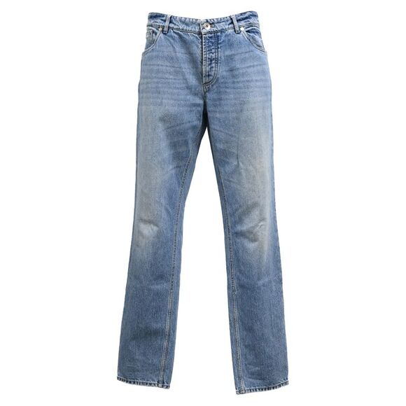 Brunello Cucinelli Slim-Fit Denim Jeans in Light Blue Cotton